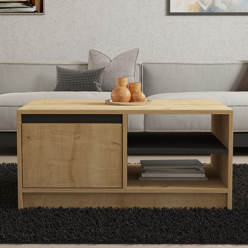 Masuta de Cafea Model Narli, Stejar, 90x60x45 cm - 3 | YEO