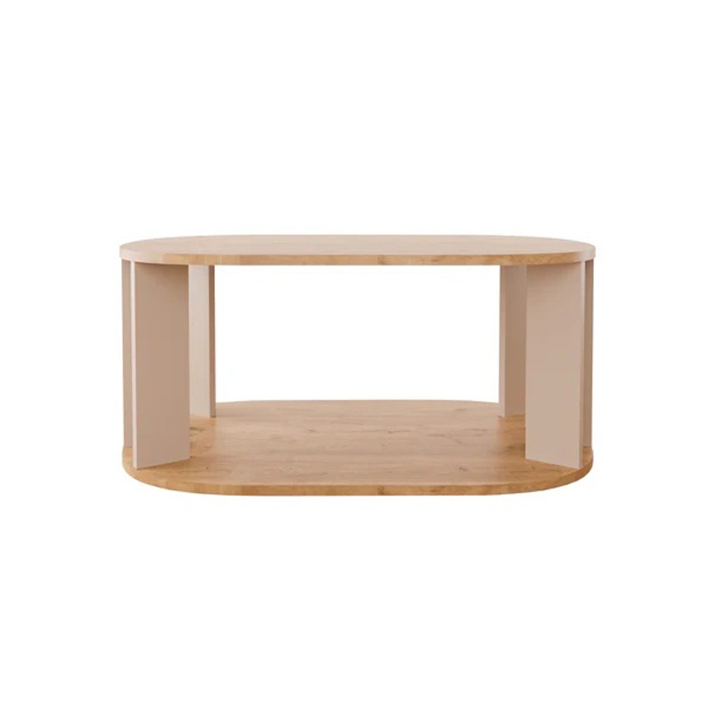 Masuta de Cafea Model Solka, Stejar/Gri deschis, 90x56x40 cm