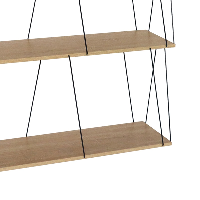 Masuta de Cafea Model Tars, Stejar/Negru, 80x30x69.2 cm - 2 | YEO