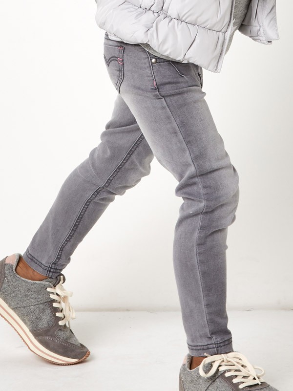 Pantaloni tip Jeans Gri - 1 | YEO