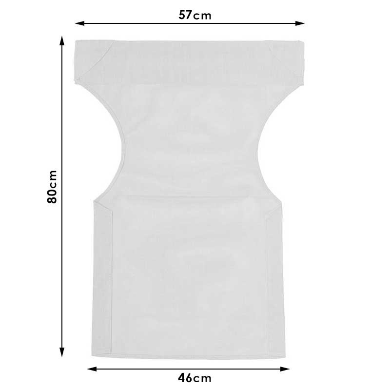 Panza scaun de regizor alba, profesionala, semi-transparenta - 2 | YEO