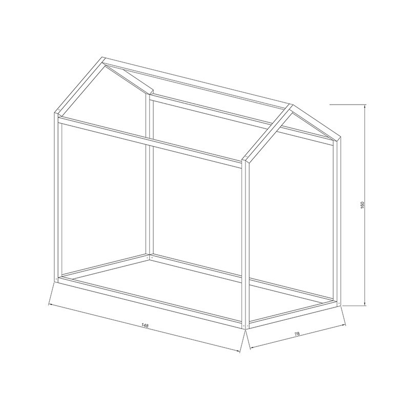 Patut copii Palace culoare lemn naturala 70x140cm - 2 | YEO