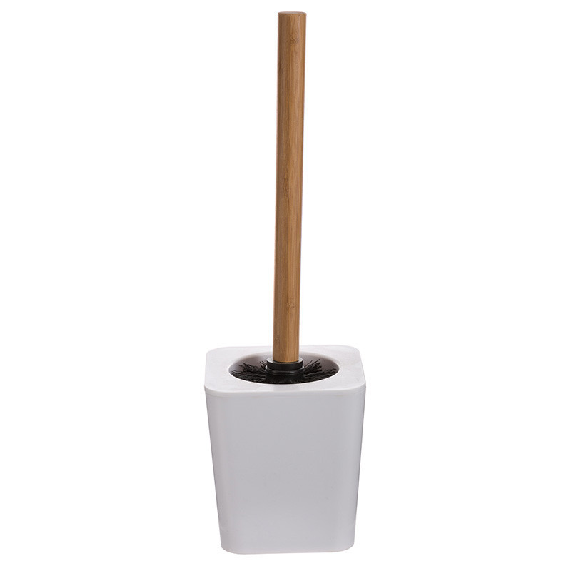 Perie WC Pigal Nature plastic culoarea alb - stejar - 1 | YEO
