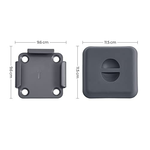 Placa metalica de prindere pentru baldachin, Songmics, Gri-Negru, 11.2x11.2 cm - 2 | YEO