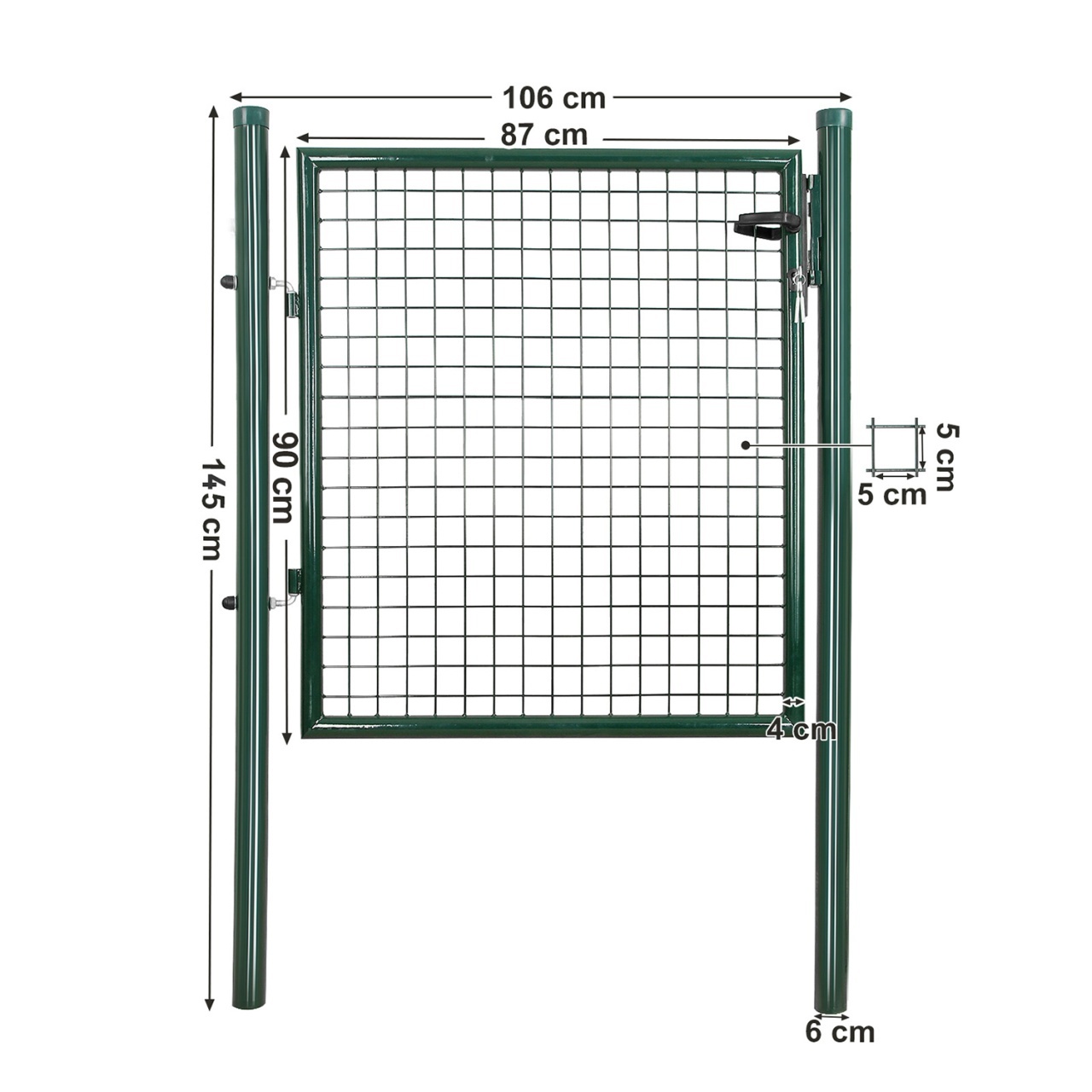 Poarta pentru gradina Songmics Gri 171x106x6 cm - 3 | YEO