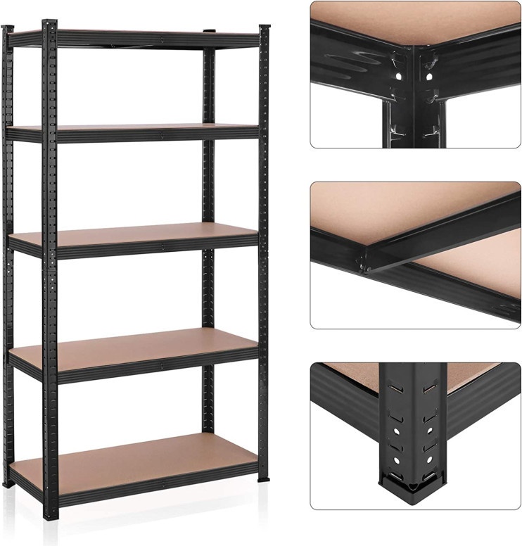 Raft Songmics, 5 rafturi, 180 x 90 x 40 cm, Negru, GLR040B01 - 3 | YEO
