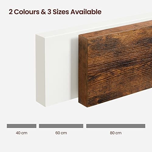 Raft suspendat Model Serena, Maro antichizat/Negru, 80x20x3.8 cm