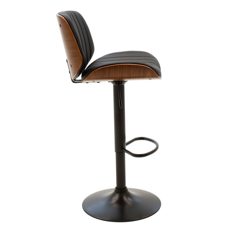 Scaun bar inaltime ajustabila, Model Fern, Negru/Wenge, 48x50x88-108 cm - 2 | YEO