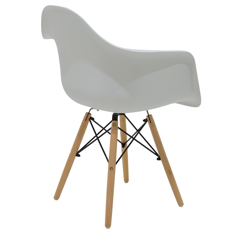 Scaun cu Brate Model Julita, Alb/Stejar, 62x60x78.5 cm - 1 | YEO