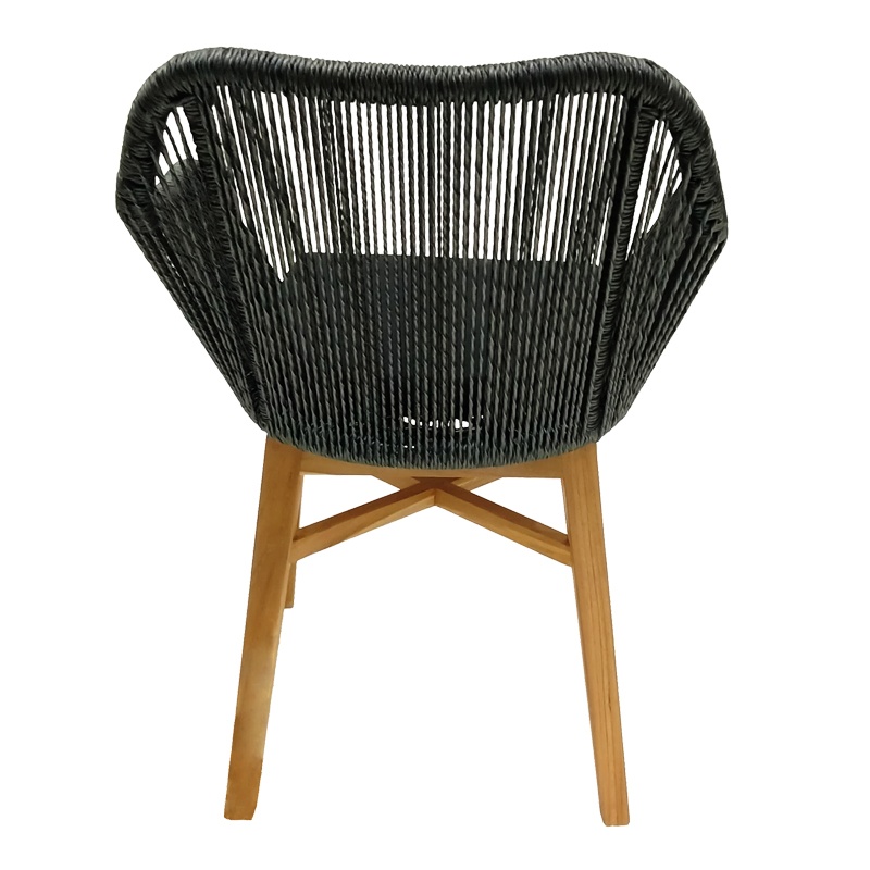 Scaun cu Brate Model Kalie, Natur/Negru, 60x61x80 cm - 4 | YEO