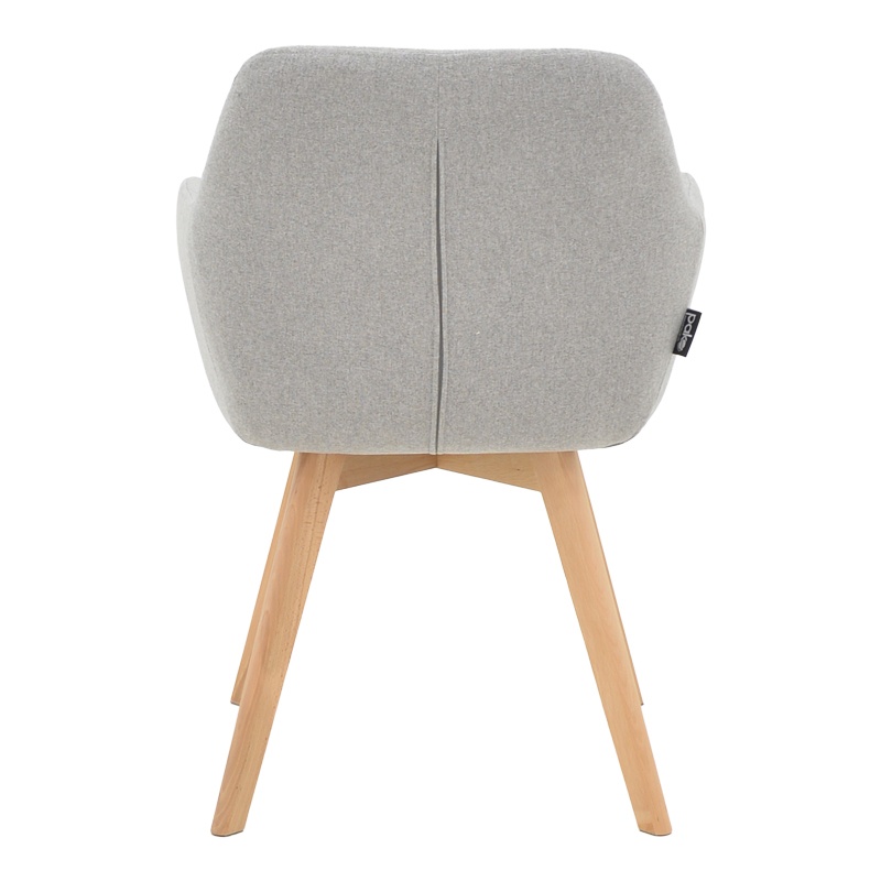 Scaun cu Brate Model Safira, Gri/Natur, 57x58x84 cm - 4 | YEO