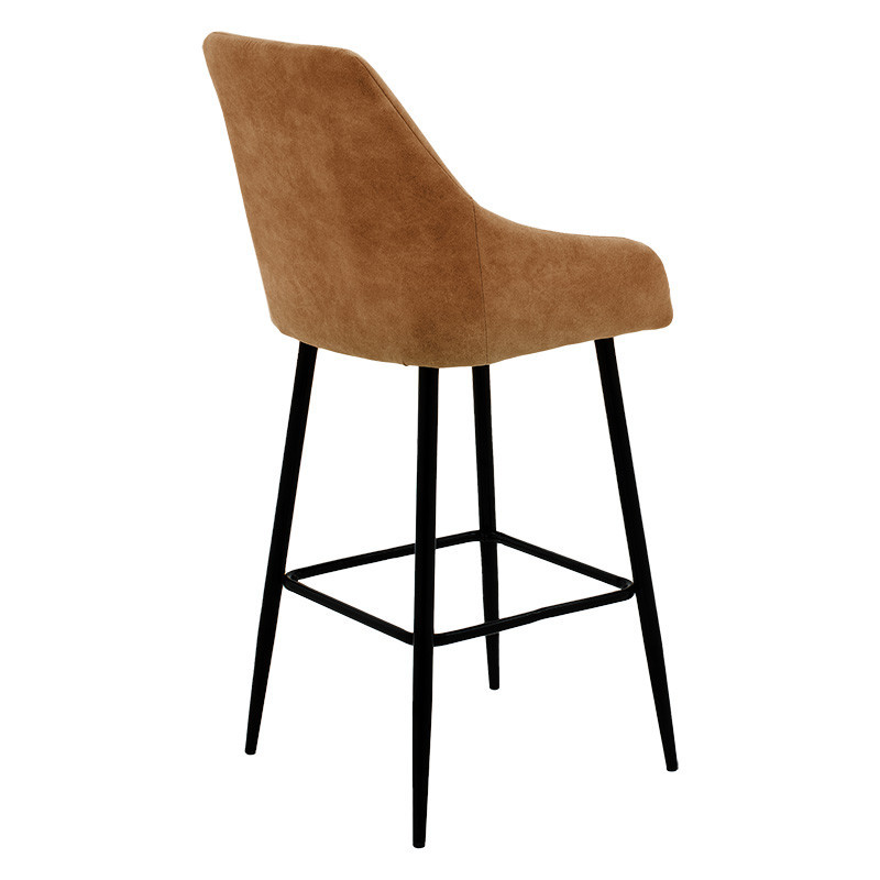 Scaun de bar Model Empower, Negru/Maro antichizat, 49x49x97 cm - 1 | YEO