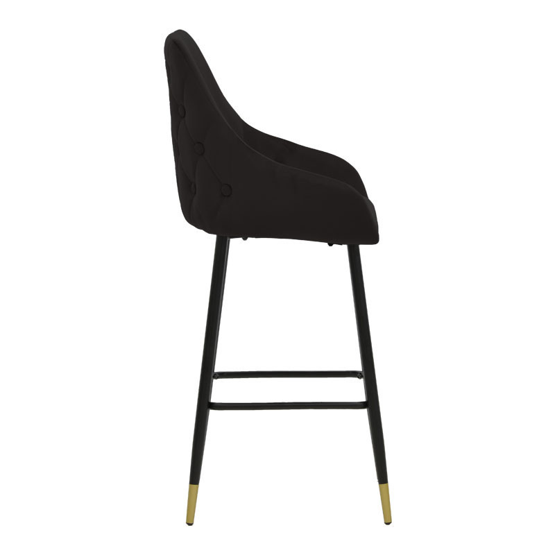 Scaun de bar Model Lithe, Auriu/Negru, 47x44x98 cm - 2 | YEO