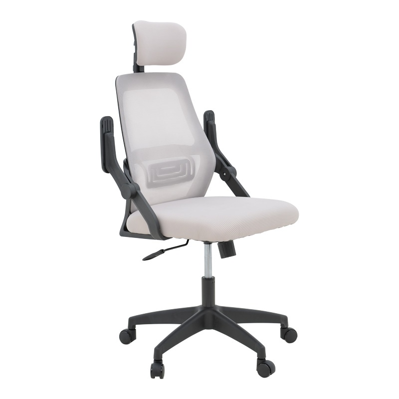 Scaun de birou Peja, gri-bej/negru, 58x60x107-117 cm - 3