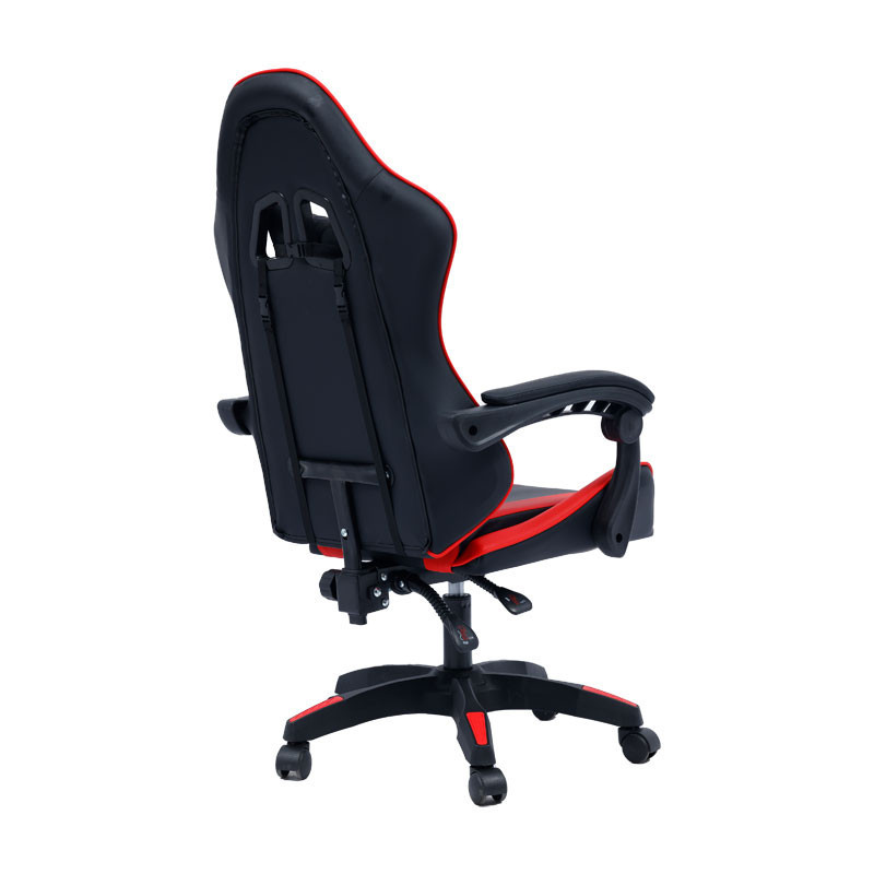 Scaun de gaming William piele ecologica negru - rosu - 1 | YEO