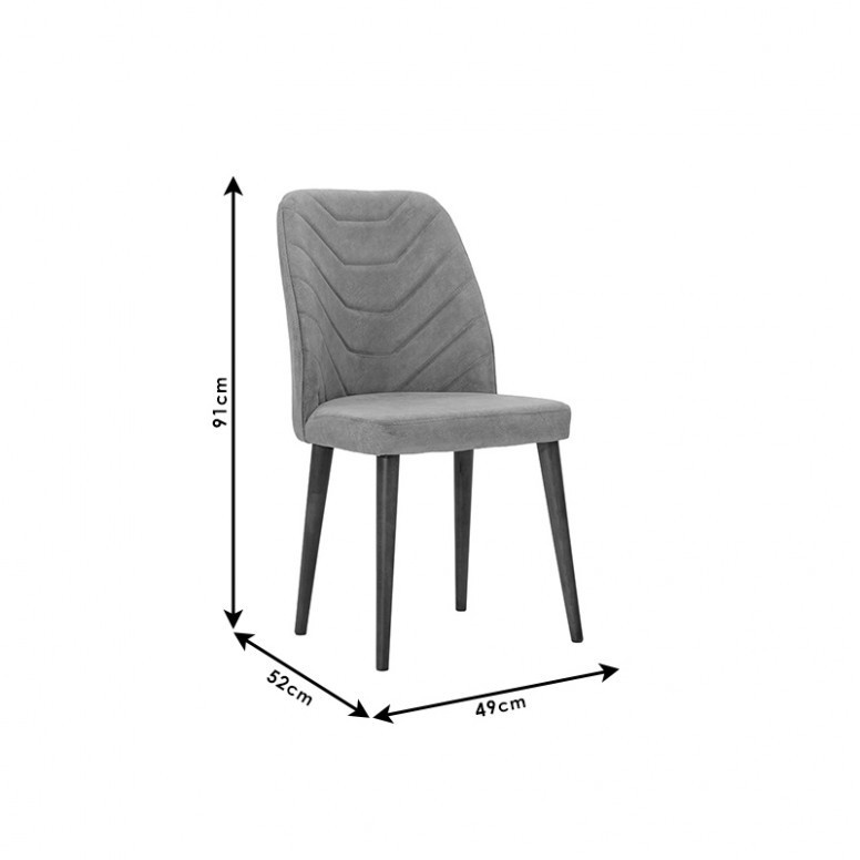 Scaun Model Adeline, Bej/Nuc, 49x52x91 cm