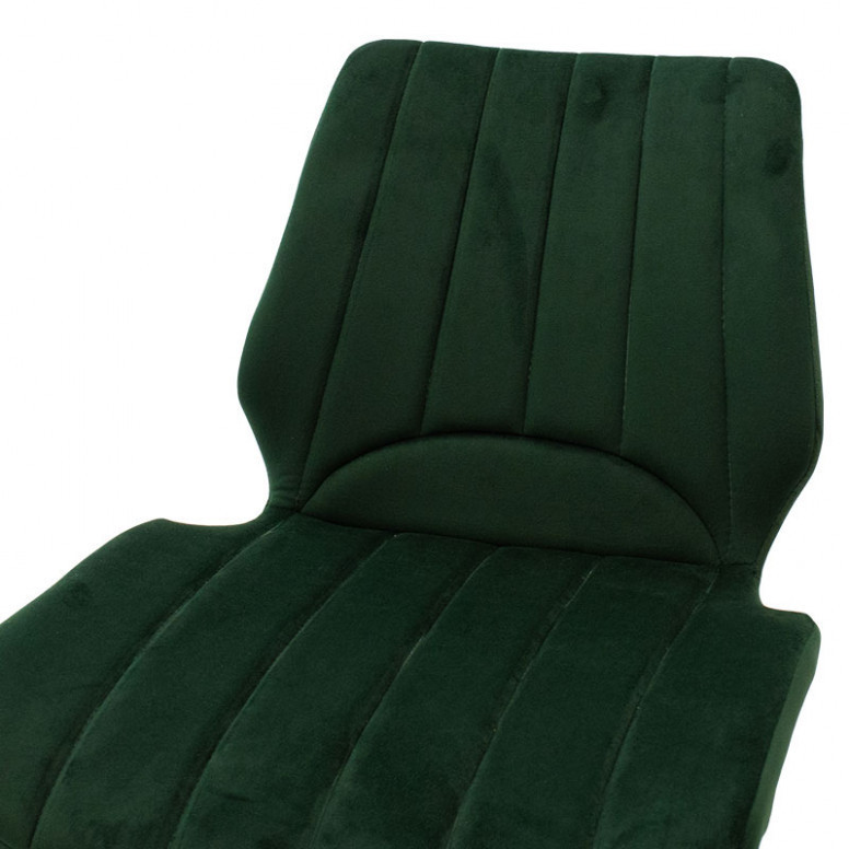 Scaun Model Sabia, Verde inchis/Negru, 45.5x58x80 cm - 4 | YEO