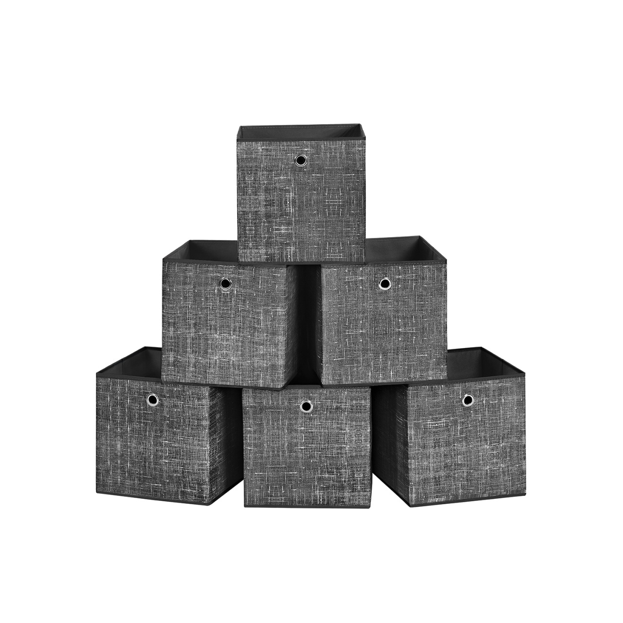Set 6 cutii de depozitare Songmics Negru 30x30x30 cm - 1 | YEO