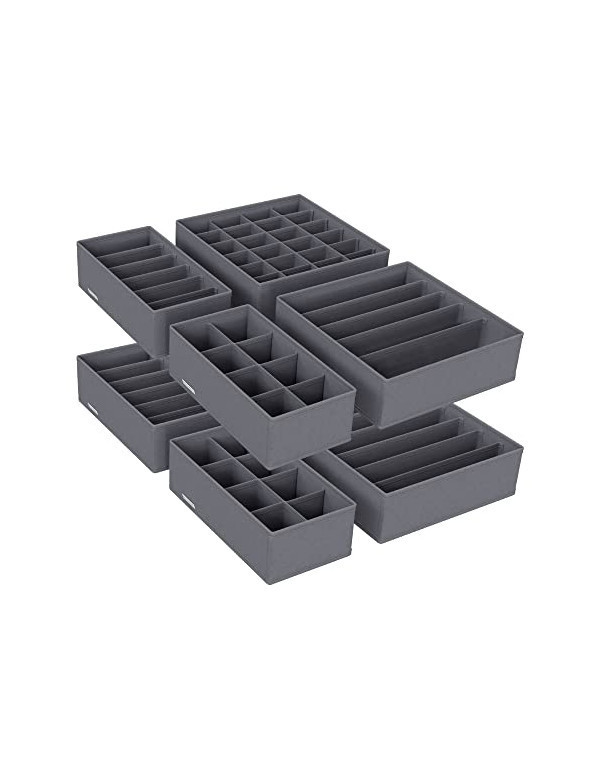 Set 8 organizatoare pentru sertare, Songmics, 32 x 10 x 32 cm, RUS08GY, Gri - 1 | YEO