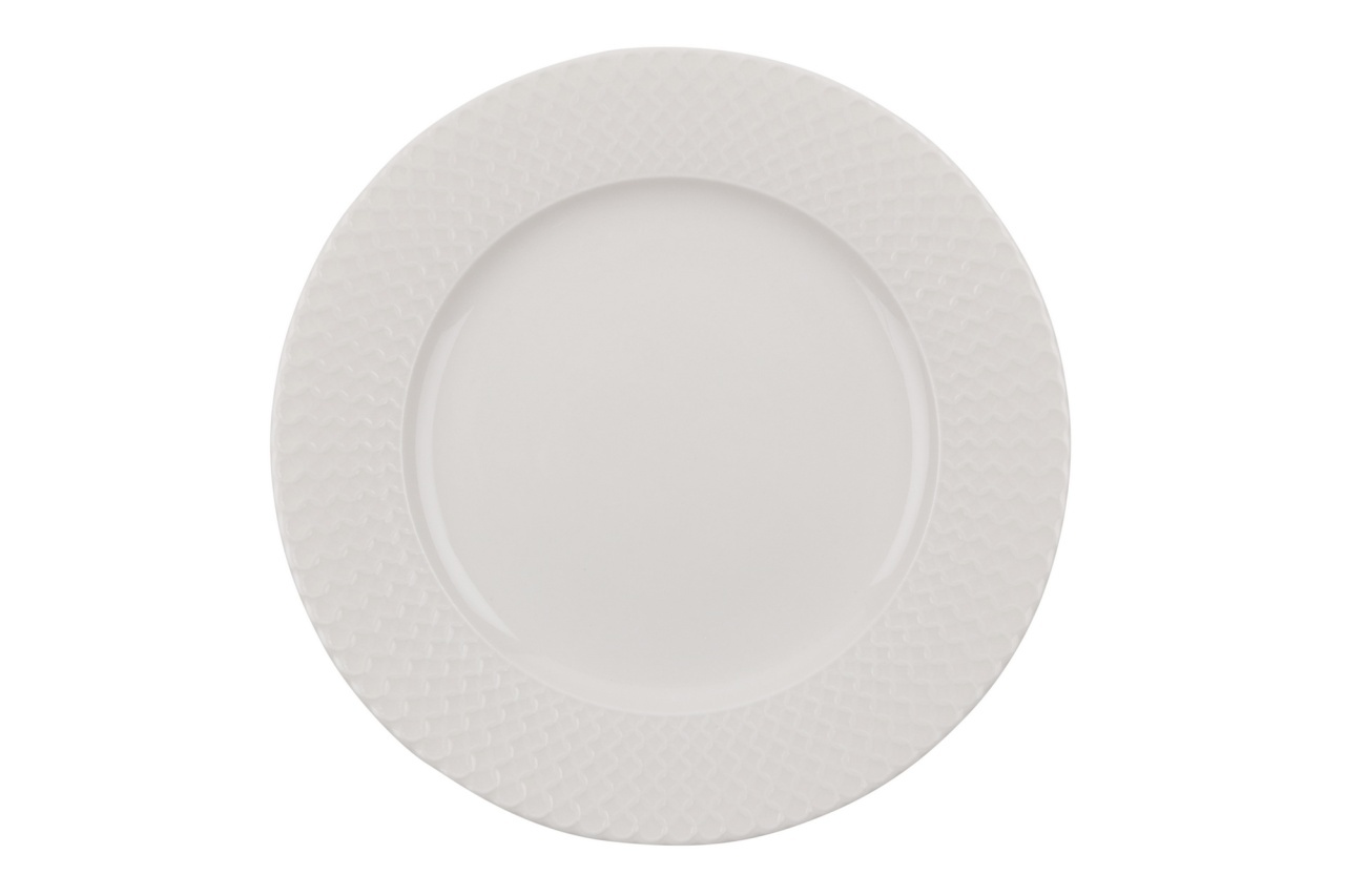 Set farfurii servire, 24 bucati Villa-Servisa Alb 22x22x2 cm