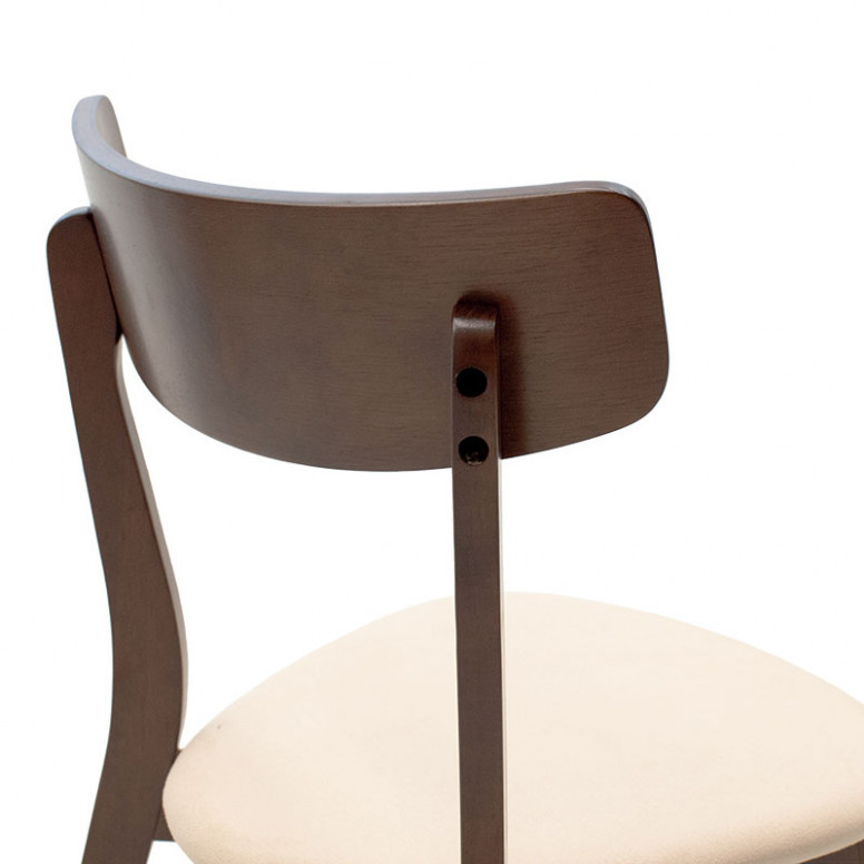 Set Masa si Scaune Benson-Toto 7 Piese Nuc Inchis - Bej 150x90x75 cm - 5