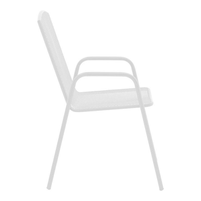Set masă și scaune de exterior, 3 Piese, Model Watson-Pomedon, Alb, 70x70x70 cm - 3 | YEO