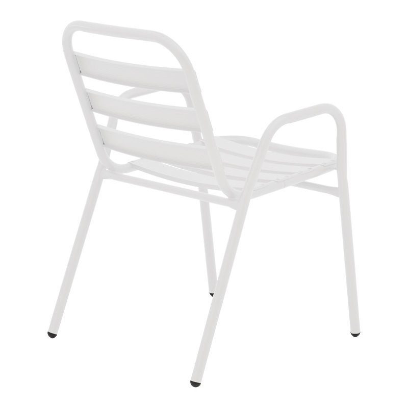 Set masă și scaune de exterior, 3 Piese, Model Watson-Sussie, Alb, 70x70x70 cm - 2 | YEO
