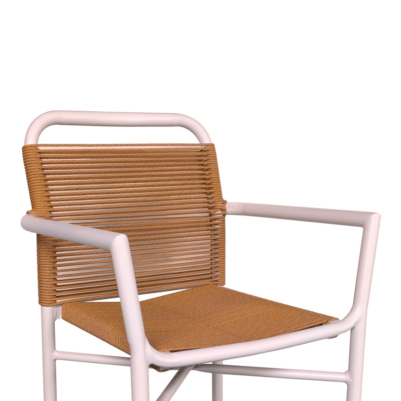 Set masă și scaune de exterior, 5 Piese, Model Kliton, Alb, 80x80x74 cm - 2 | YEO