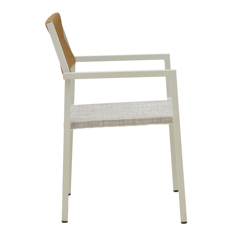 Set masă și scaune de exterior, 5 Piese, Model Savor-Kliton, Alb, 80x80x74 cm - 3 | YEO