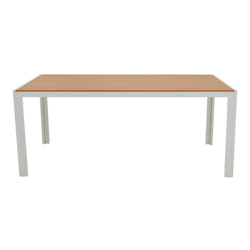 Set Masa si Scaune de Exterior, 7 Piese, Model Nares-Moritz, Natural/Gri, 180x90x72.5 cm - 2 | YEO