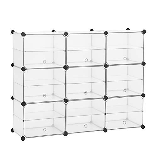 Sistem de depozitare modular, 9 cuburi Model Anders, Alb, 123x31x93 cm - 1 | YEO