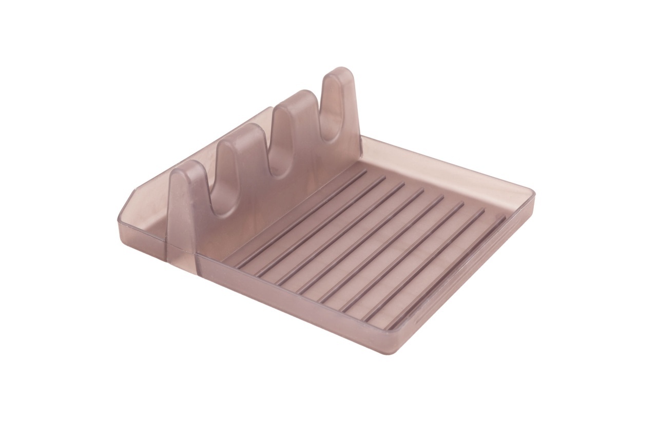 Suport capac si spatula de gatit TT Roz 13.5x14.5x4 cm