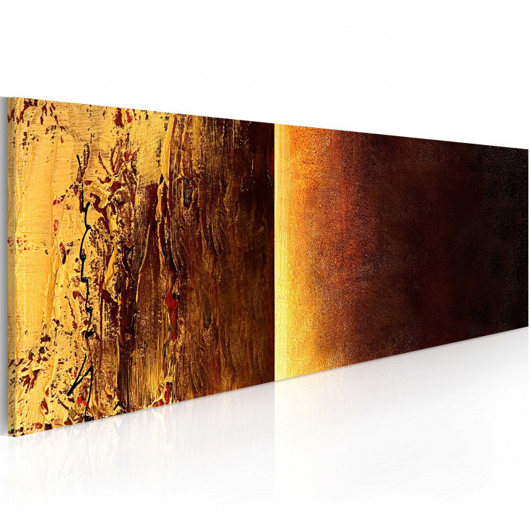 Tablou pictat manual - Two textures 100x40 cm