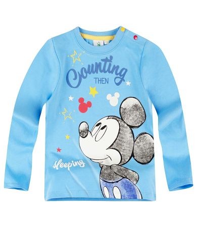 Tricou albastru cu maneca lunga Mickey Mouse