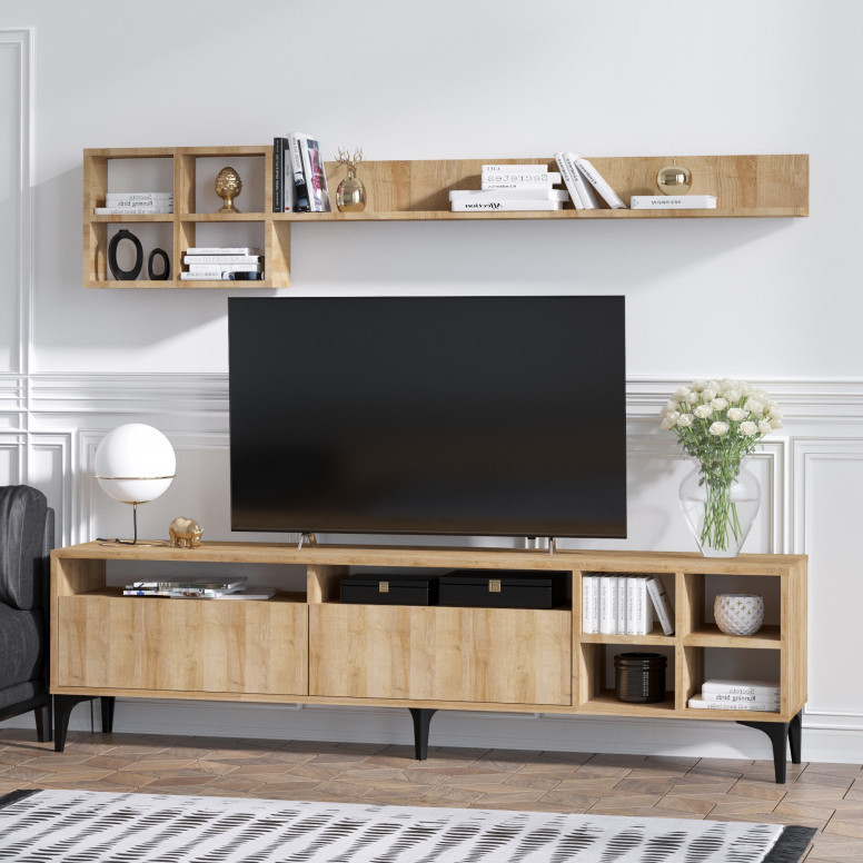 Ansamblu Comoda TV Debbie Oak - 1 | YEO