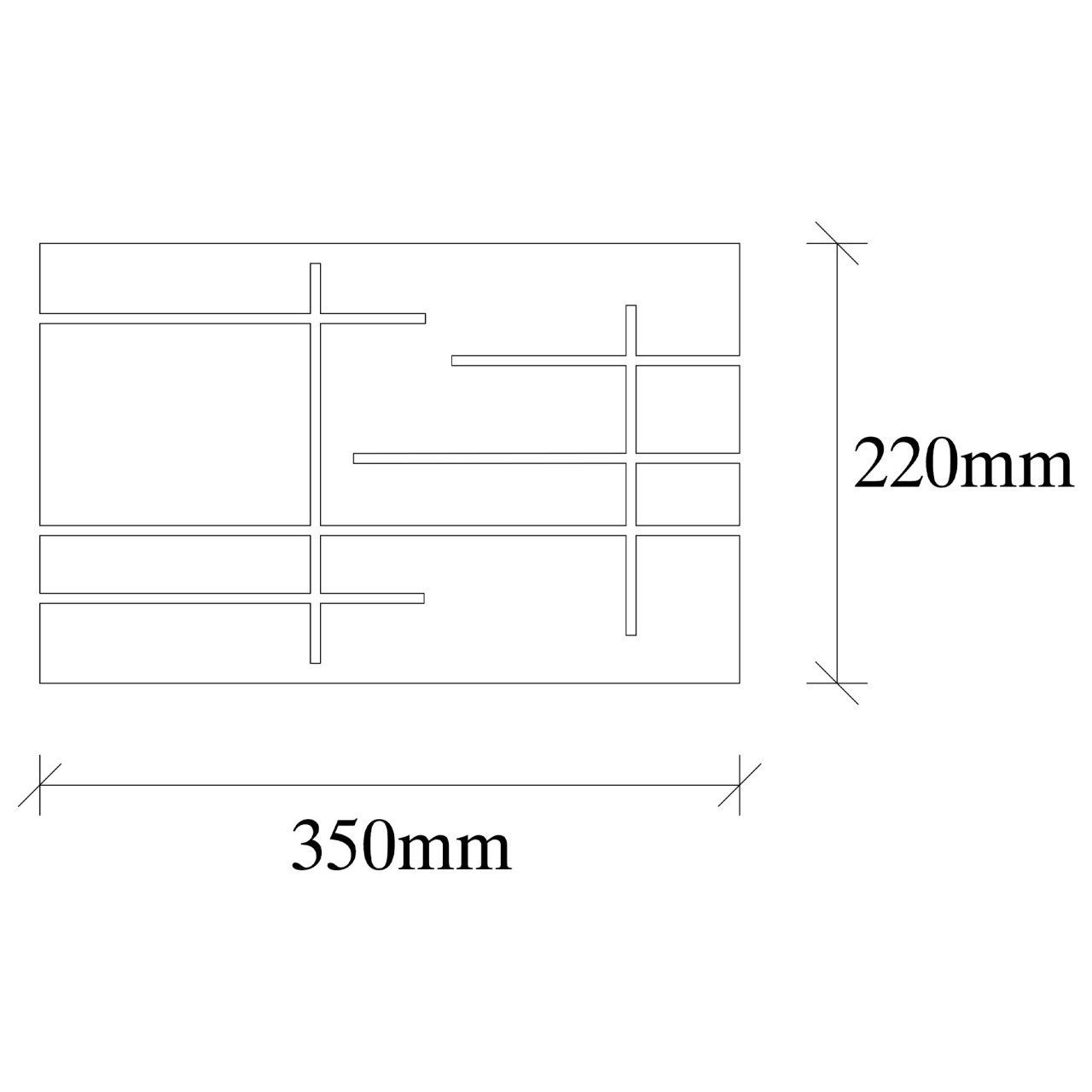 Aplica 622 Negru 35x10x22 cm - 2 | YEO