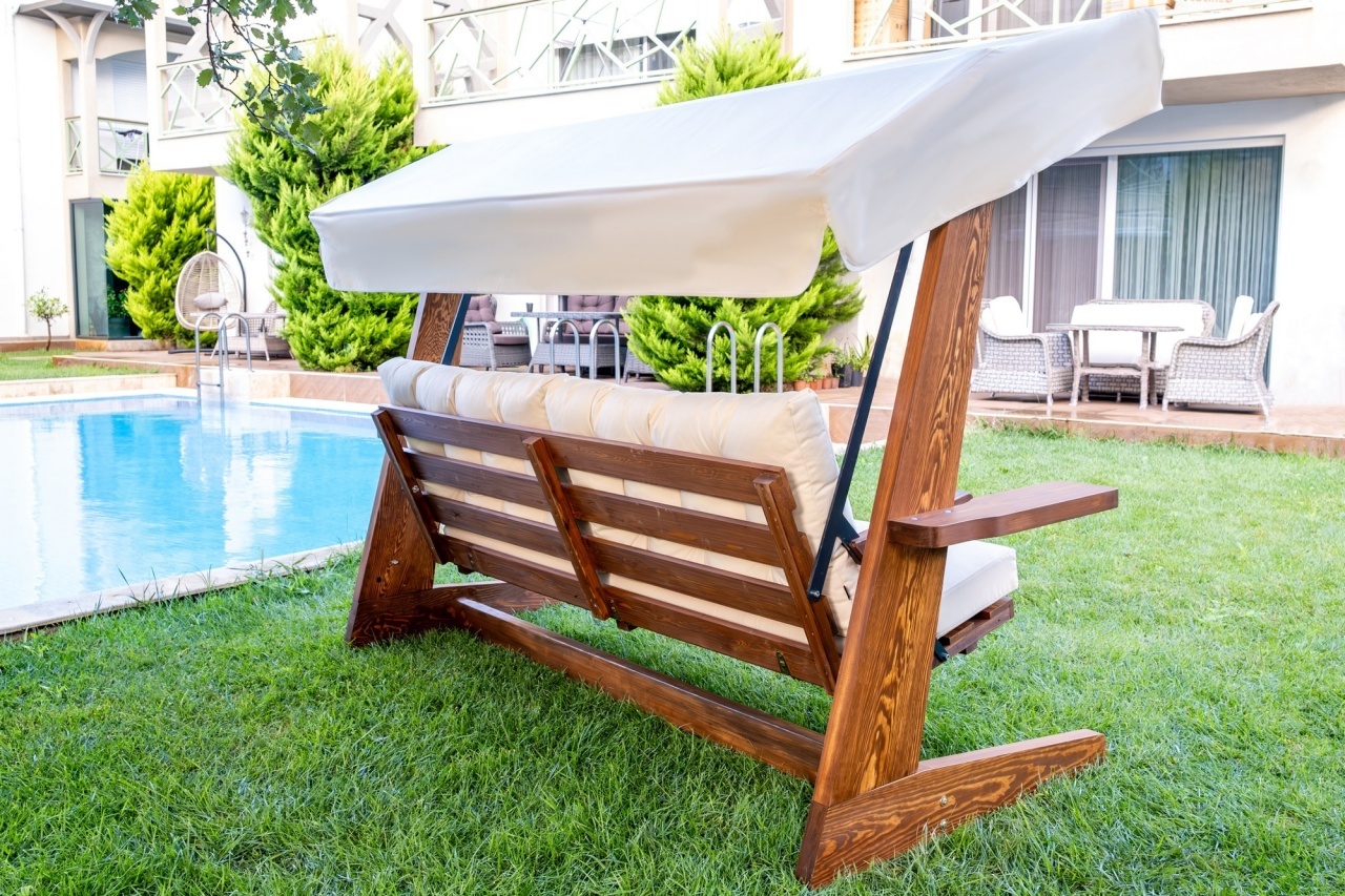 Balansoar cu 3 locuri Viva 2400 Bej 237x100x175 cm - 3 | YEO