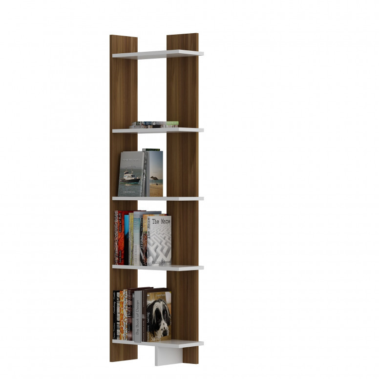 Biblioteca Model Als, Nuc/Alb, 45x22x170 cm - 1 | YEO