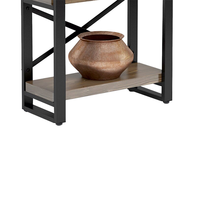 Biblioteca Pako World, Model Crimson, 50x22x150 cm, Negru/Nuc - 3 | YEO
