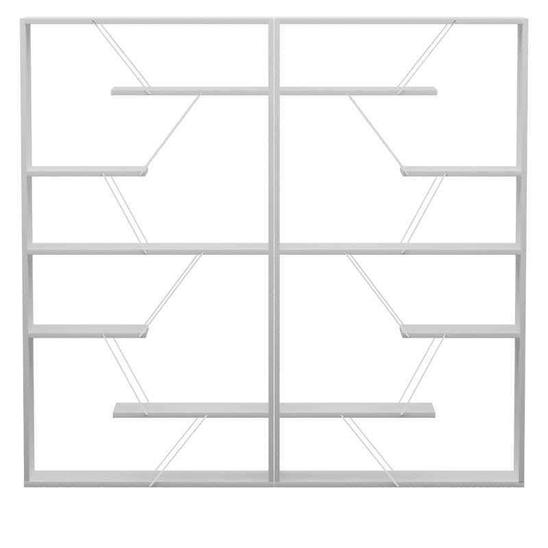 Biblioteca Pako World, Model Tars, 168x24x157 cm, Gri/Alb - 1 | YEO