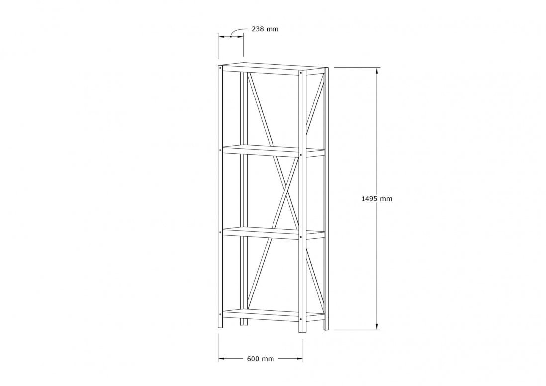 Biblioteca Salvador, Model London, Nuc/Negru - 3 | YEO