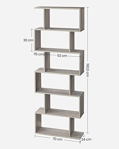 Biblioteca Vasagle, Model Calum, 70x24x190.5 cm, Bej - 4 | YEO