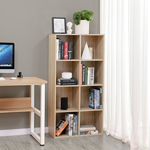Biblioteca Vasagle, Model Florence, 129.5x65.5x30 cm, Natur - 2 | YEO