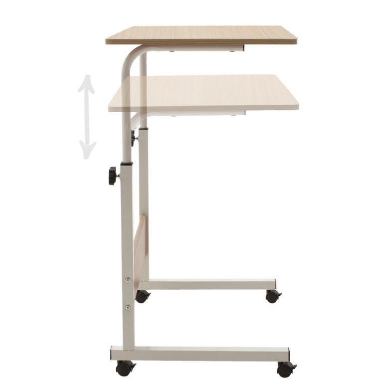 Birou ajustabil Pako World, model Piper, 60x69-90x40 cm, Stejar/AlB - 2 | YEO