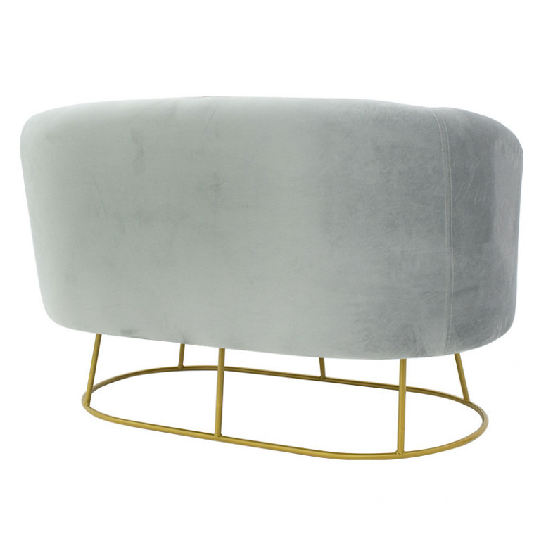 Canapea Gloria 2 Locuri Gri 132x82x83 cm - 4 | YEO
