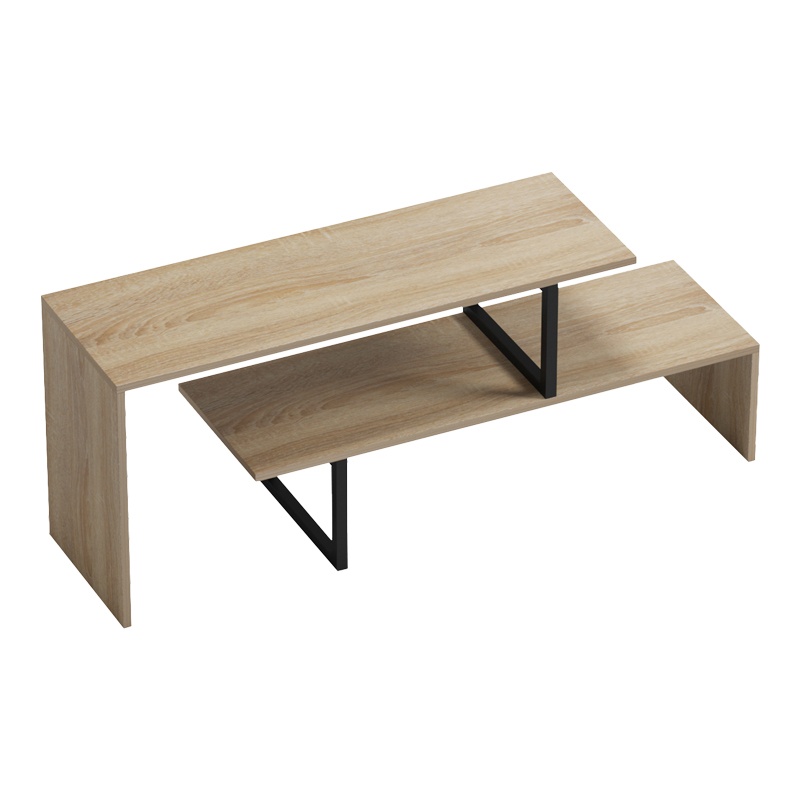 Comodă TV Model Lilant, Stejar sonoma/Negru, 160x30x45 cm - 3 | YEO