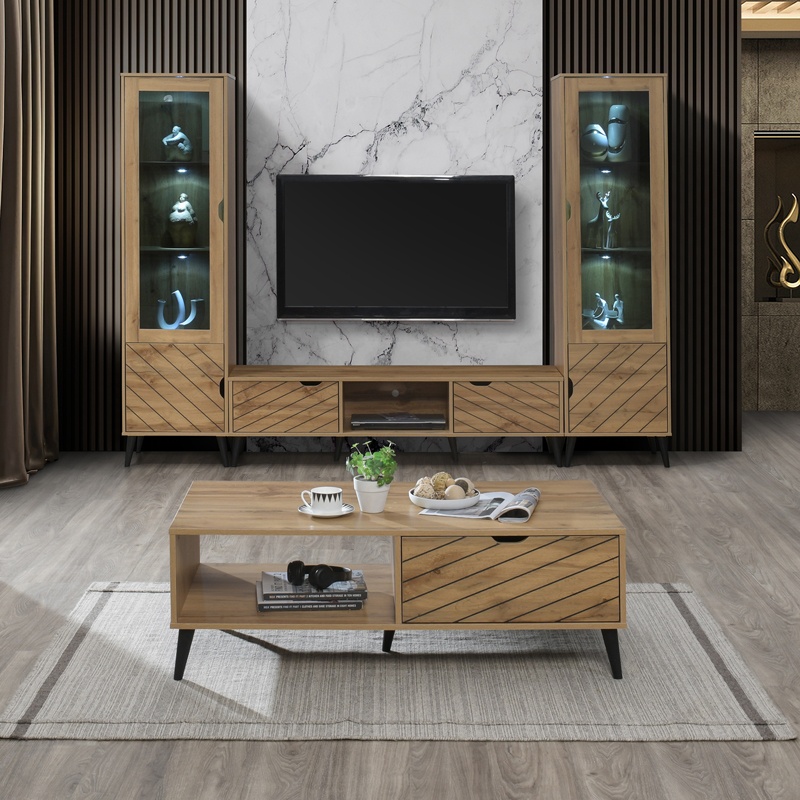 Comodă TV Model Thelma, Stejar sonoma, 150x41.6x40 cm - 1 | YEO