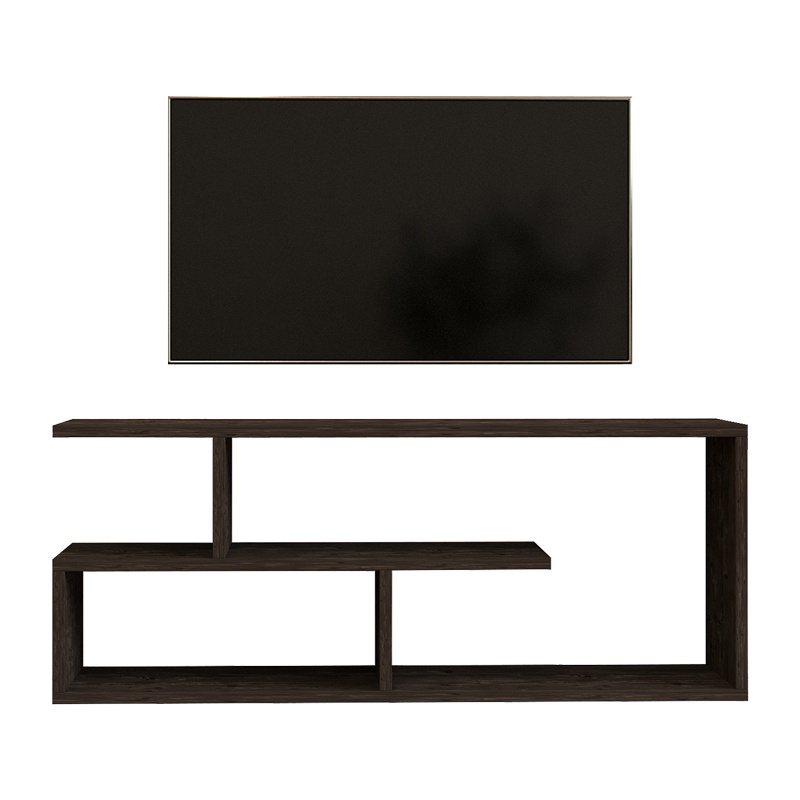 Comodă TV Model Waldo, Negru/Gri inchis, 100x29.5x40 cm - 2 | YEO