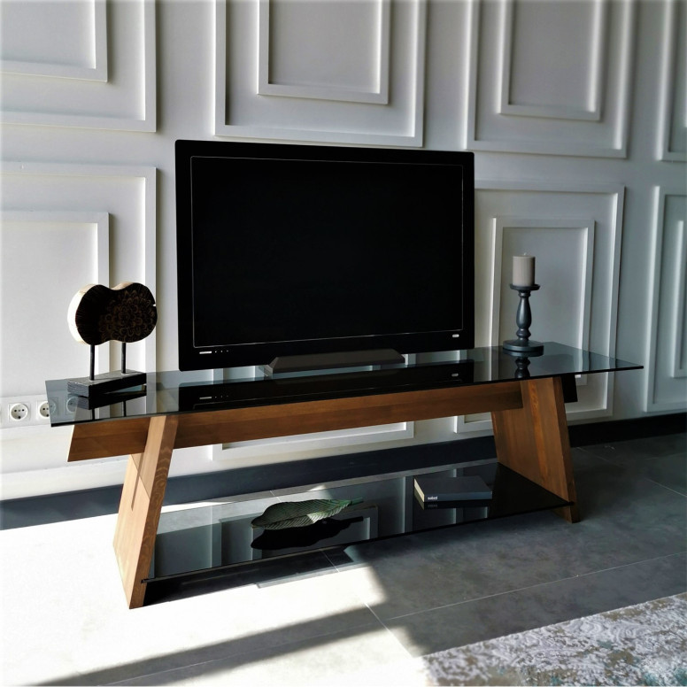 Comoda TV Salvador, Model TV201, 158x45x40 cm, Stejar - 3 | YEO