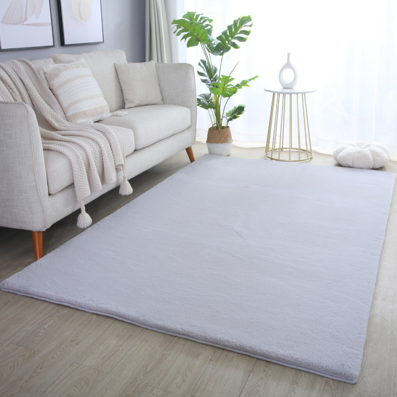 Covor Pouffy V1 Argintiu 80 x 150cm